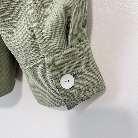 Aritzia Wilfred Freeform Shirt Sage Green Oversized Button Up Size S Relaxed - Picture 8 of 10